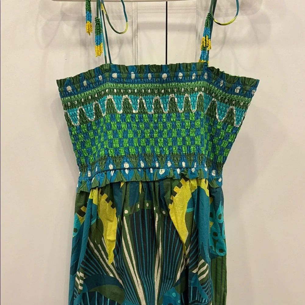 FARM Rio Green & Teal Tropical Midi Dress - Picture 7 of 9